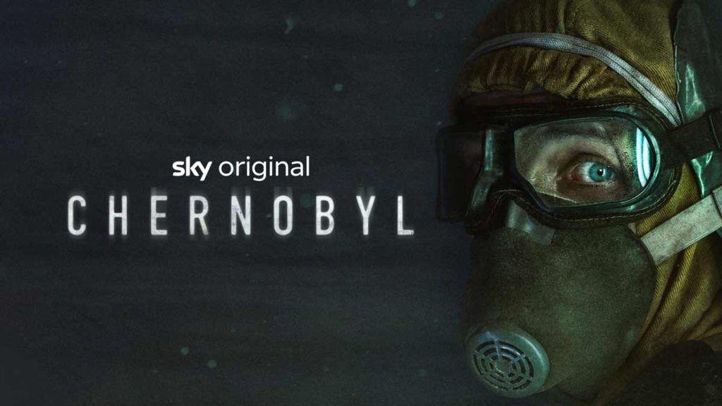 Original Artwork der Serie Chernobyl Mensch mit Gasmaske