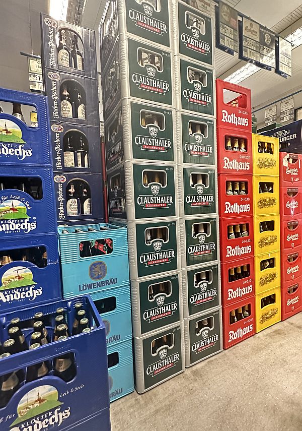 Alkoholfreies Biersortiment im Getränkemarkt
