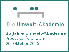 Logo zur Pressekonferenz „25 Jahre Umwelt-Akademie” am 20.10.2015 in München