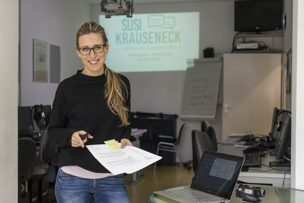 Moderatorin und Medientrainerin Susi Krauseneck kann auch für Seminare in Ihrer Firma gebucht werden