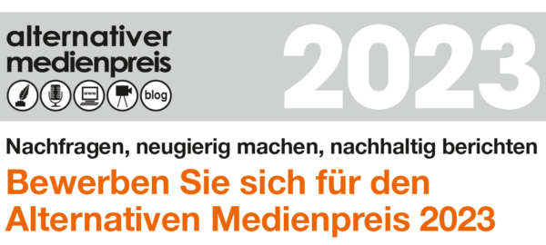 Wettbewerbsaufruf Alternativer Medienpreis 2023